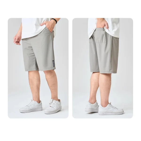 Summer men's shorts, casual cropped shorts, fat and loose fit, plus size, trendy sports beach shorts - Image 5