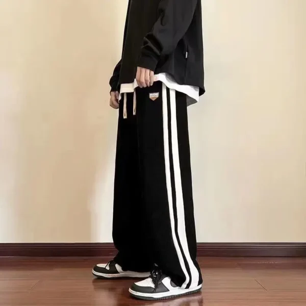 2023 Autumn and Winter Women's Corduroy Commuter Casual Pants Loose and Comfortable Versatile Wide Leg Vertical Stripe Pants - Image 2
