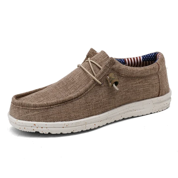 Men 2024 new leisure sports shoes spring summer breathable light outdoor canvas shoes large size men's shoes walking loafers - Image 2