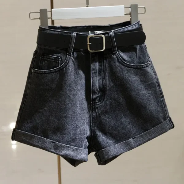 High Waisted Denim Shorts 2024 Summer New Style Women's Loose Fitting Hot Pants Versatile Slimming Wide Leg Pants Korean Version - Image 6