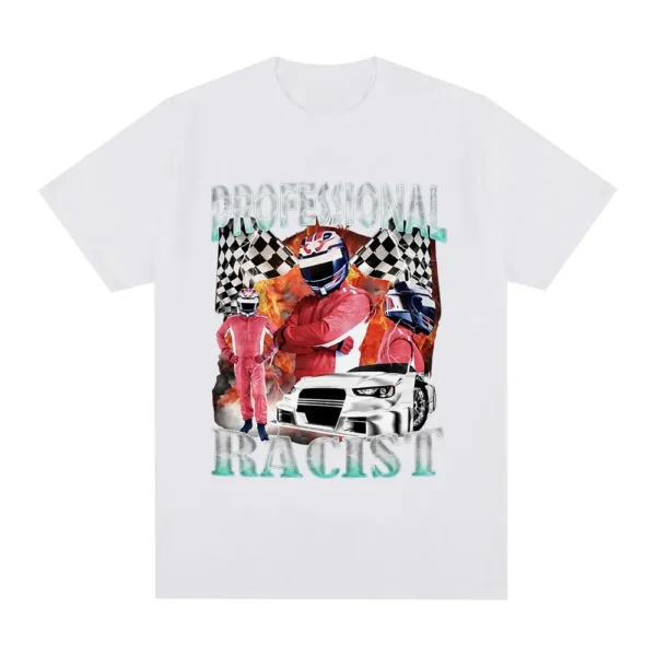 Professional Racer Graphic T-Shirt Funny Racing Meme Men's Fashion Vintage Short Sleeves T-shirts 100% Cotton Oversized T Shirts - Image 4