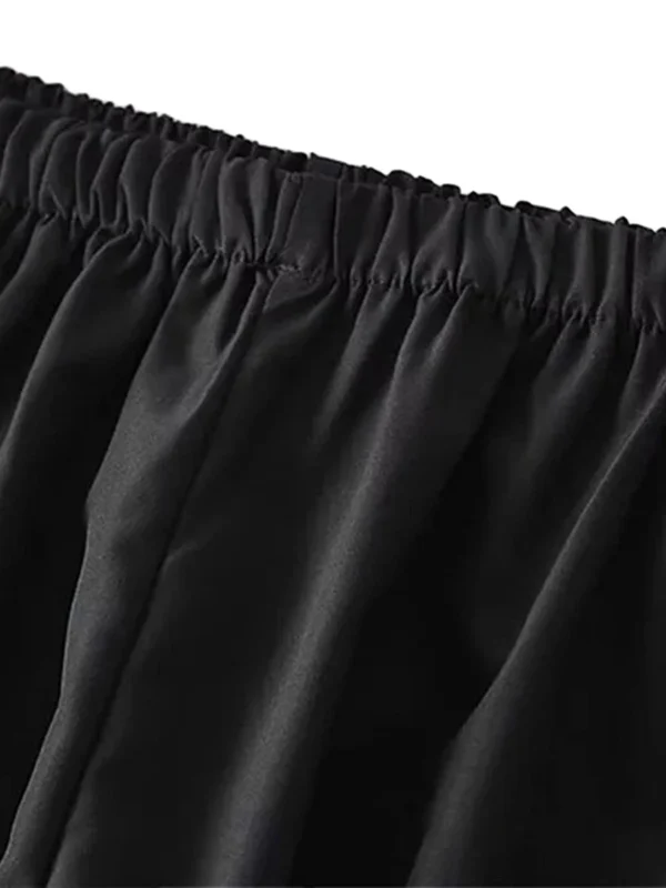 Women Casual Cargo Pants Sweatpants Elastic Waist Wide Leg Pants Baggy Cargo Parachute Pants Jogger Streetwear - Image 4