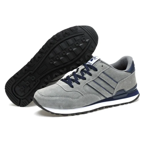 Men Chunky Sneakers Suede Men's Casual Shoes Stylish Trainers Jogging Shoes Non-slip Rubber Lace-up Male Sneakers Plus Size 45 - Image 6