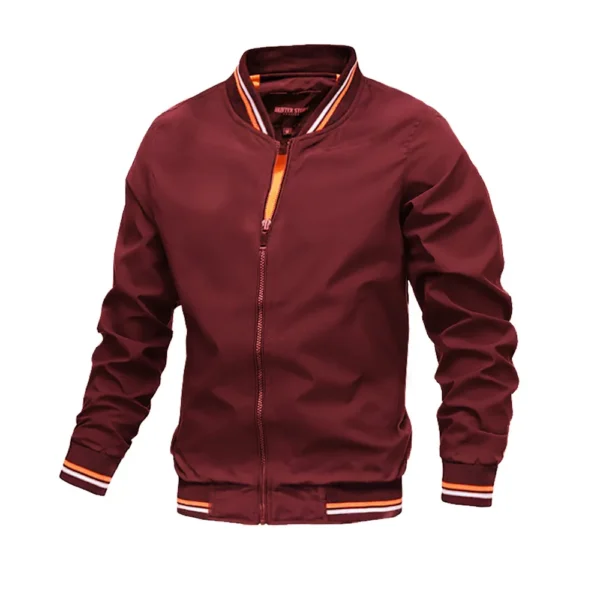 2024 New Autumn and Winter Men's Stand Collar Casual Zipper Jacket Outdoor Sports Coat Windbreaker Jacket for Men Waterproof - Image 2