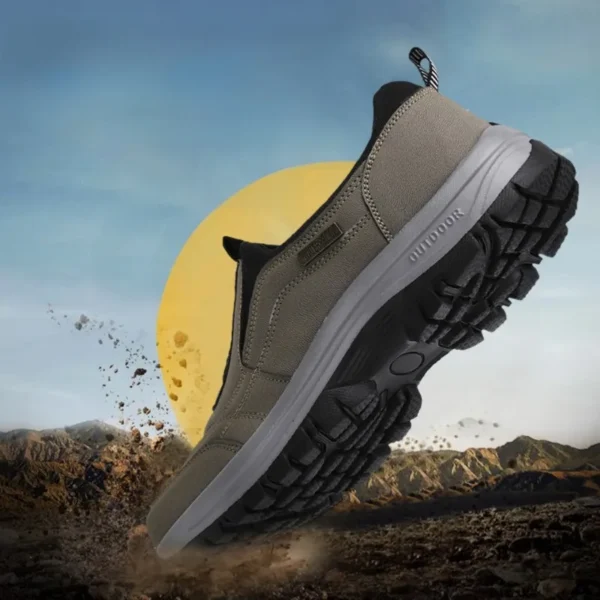 Outdoor Shoes Men Sneakers Autumn Slip-On Casual Men's Shoes Breathable Suede Leather Shoe Anti-skid Walking Shoe Hot Footwear - Image 4