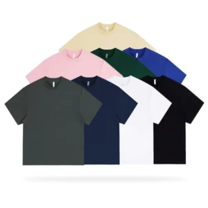 Combed 100% Cotton Casual T-Shirt 8 Pack Men Y2K Summer Short Sleeves Vintage Oversize Tshirt Streetwear Women Tops