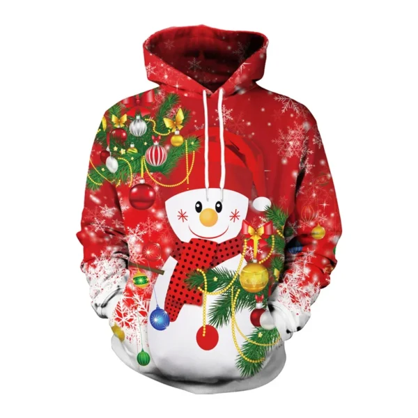 Merry Christmas Graphic Hoodie Fashion Santa Claus Snowflake 3D Printed Hoodies For Men Clothes Casual Winter Pullovers Hoody - Image 6