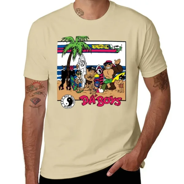 New Ttshirts for men 2024C HAWAII DA BOYS TOWN AND COUNTRY SURF DESIGNS APE SURFING JOE COOL TIKI SURFERS PRIMAL URGES T-Shirt - Image 2