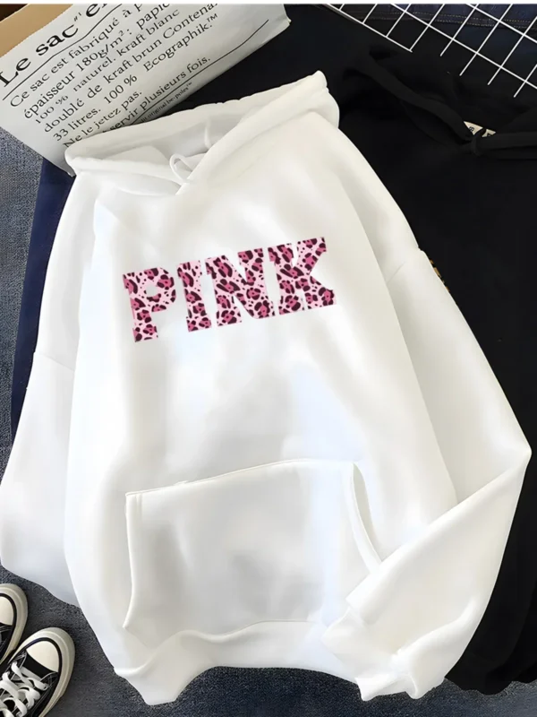 Hirsionsan Gothic Letter Print Hoodie for Women Soft Casual Loose Sportwear Female Sweatshirt Warm Fleece Ladies Clothes 2023 - Image 3