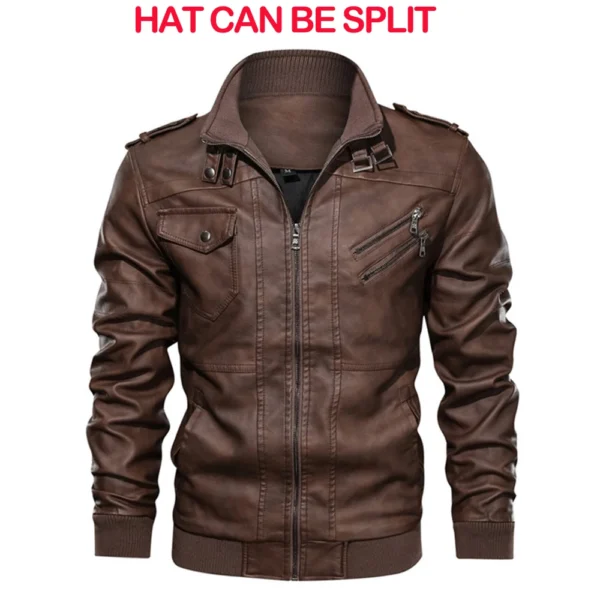 KB New Men's Leather Jackets Autumn Casual Motorcycle PU Jacket Biker Leather Coats Brand Clothing EU Size SA722 - Image 4