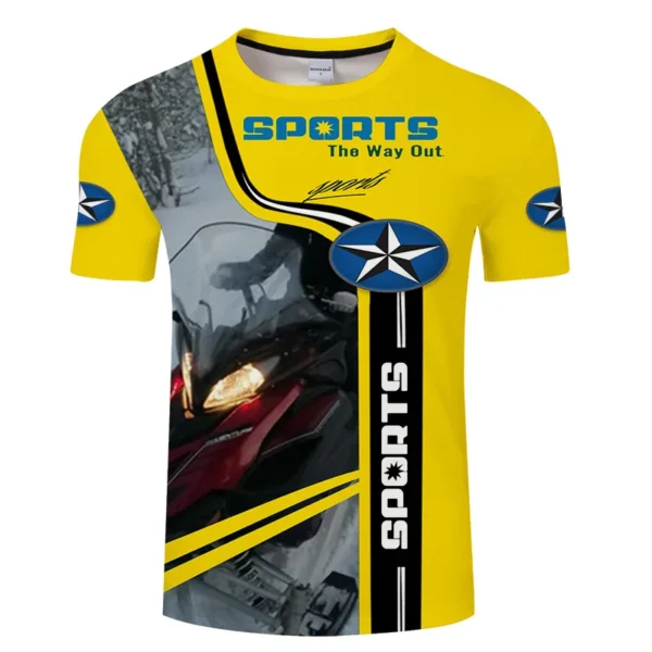 2024 New Polaris Racing Sports Shirt Men's Summer Breathable Top 3D Printed Short Sleeved Oversized Men's Clothing - Image 3