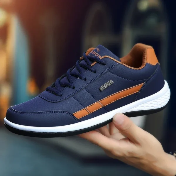 Leather Men Shoes Sneakers Trend Casual Shoe Italian Breathable Leisure Male Sneakers Non-slip Footwear Men Vulcanized Shoes - Image 5