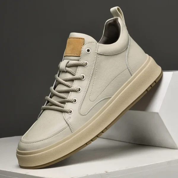 Elevator shoes for man height increase 8cm 2024 luxury brand sneaker genuine leather men's hidden heels casual shoe increasing - Image 3