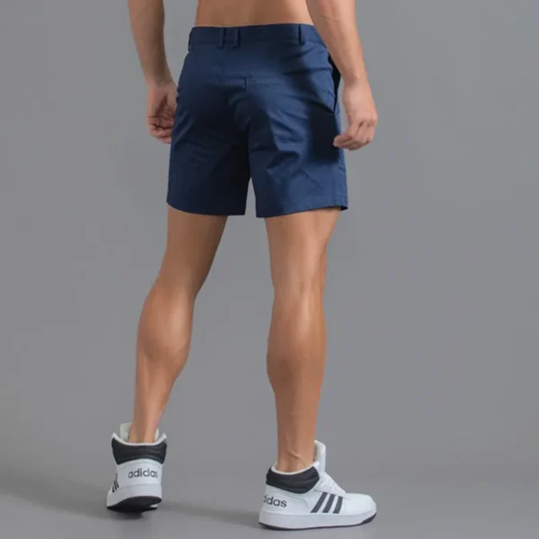 Men's Casual Shorts 2024 Summer Slim Fit Sexy Golf Shorts Solid Color Pure Cotton Waterproof Wear-Resistant Cargo Shorts Male - Image 2