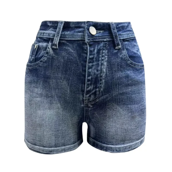 Women'S Casual Denim Shorts High Rise Distressed Rolled Hem Jeans Shorts With Pocket Summer Women Shorts Athletic Sexy - Image 3