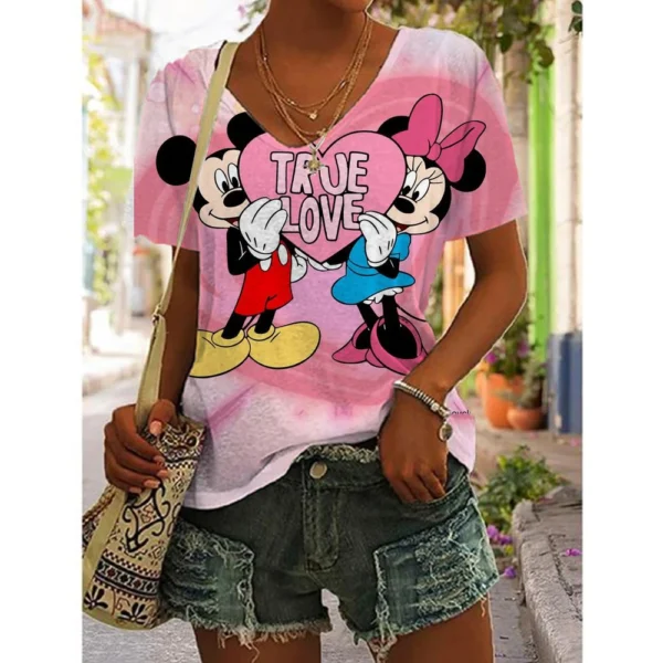Fashion Women's T-shirt Mickey Mouse Print Female Short Sleeve Clothes Harajuku Tee Ladies T Shirt Oversized Top Tshirts Women - Image 5