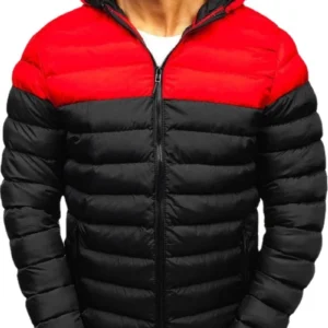 Winter Men Jacket Hoodies Coat Casual Parkas Male Two Color Patchwork Men's Winter Jackets