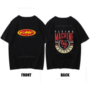 Hot Sale Summer Mens Round Neck Fashion Clothing Short Sleeves 100%Cotton T Shirt Cool Top FMF Racing Exhaust Ama Motocross Tee