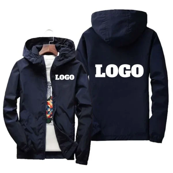 Custom Brand Logo Autumn Jacket Men Waterproof Warm Windbreaker Casual Clothing Big Size 6Xl Men Green Black Red Jacket Outdoor