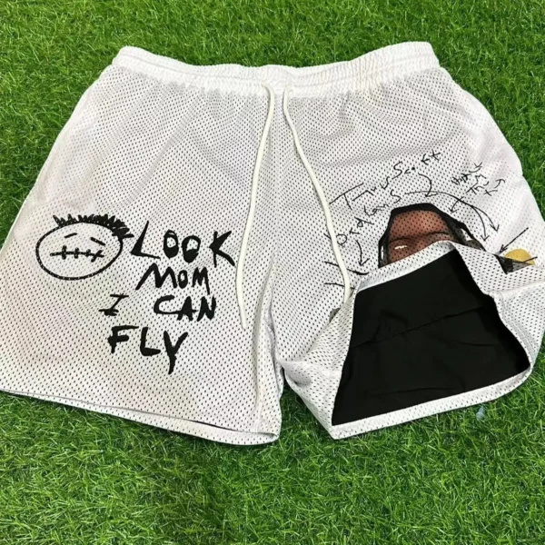 Summer New Men Fitness Bodybuilding Shorts Man Gyms Workout Male Breathable Quick Dry Sportswear Jogger 250g Mesh digital printi - Image 3
