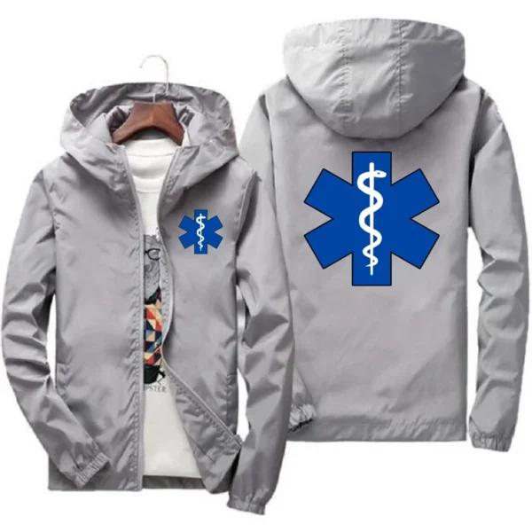 EMT Emergency Ambulance 2024Men's New Spring And Autumn Fashionable Outdoor Waterproof Jackets Windbreaker Coat Camping Clothes - Image 3