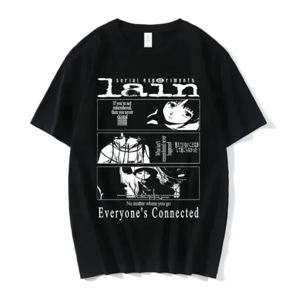 Anime Series Experiment Lane Pattern Fashion Printed T-Shirt Girls Cotton Sci-Fi Short Sleeve Fashion Plus Size T-Shirt Women's - Image 2