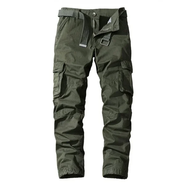 Men's Military Trousers Casual Cotton Solid Color Cargo Pants Men Outdoor Trekking Traveling Trousers Multi-Pockets Work Pants - Image 3