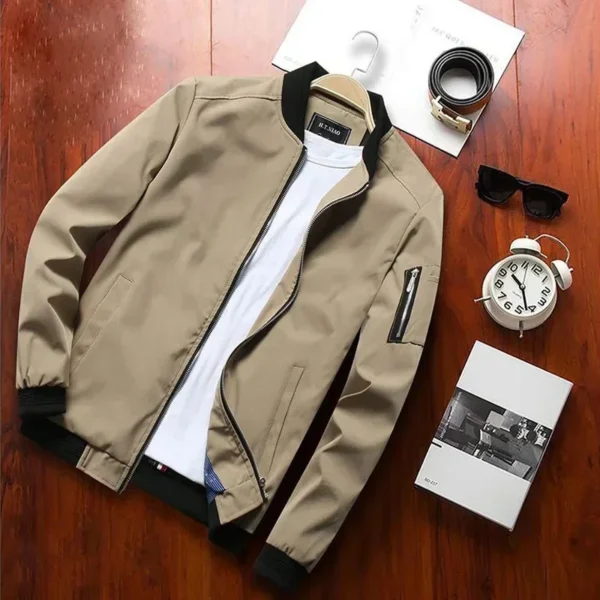 Spring Autumn Men's Bomber Jackets Casual Male Outwear Windbreaker Jacket Mens Zipper Baseball Uniform Coats Clothing - Image 3