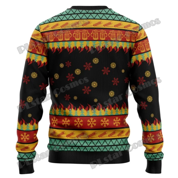PLstar Cosmos Christmas Beer Season 3D Printed Men's Ugly Christmas Sweater Winter Unisex Casual Warm Knitwear Pullover MY20 - Image 2