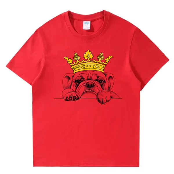 French Bulldog Retro Print Summer Men's 100% Cotton Tops Fashion Streetwear Men's Clothing Oversized O Neck Men's T-Shirt - Image 6