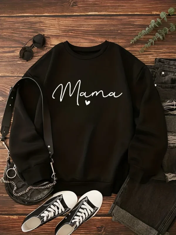 Tops Plus Size Women's Sweat-shirt Round Neck Loose Oversized Outerwear Clothes for Chubby Big Size Sweatshirts With Print Large - Image 2