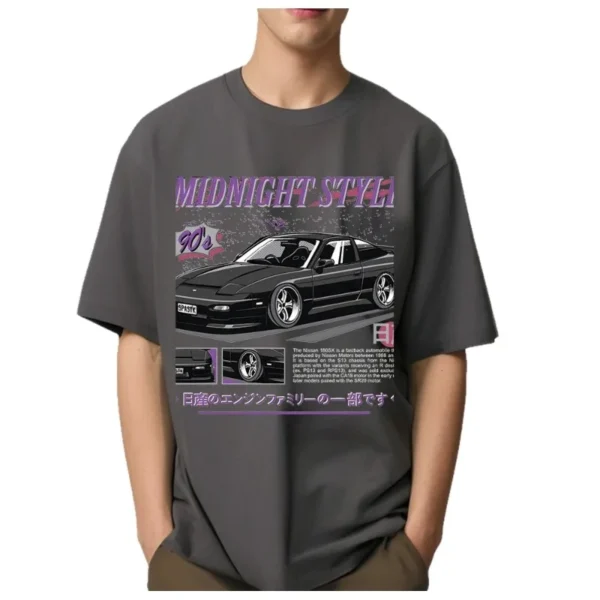 Niss-180sx Drift Car Racing T Shirt Men Fashion Printed Tshirt Tee Print Short Sleeve Tshirts Top Luxury Shirt Cotton T-Shirt - Image 2