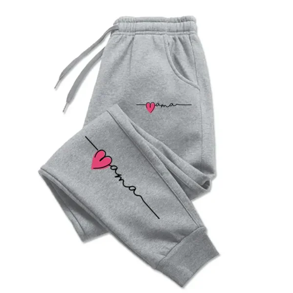 Loving Mama Printing Sweatpants Womens Jogger Fitting Casual Trousers Warm Long Baggy Running Leggings Gym Sportswear Couple - Image 6
