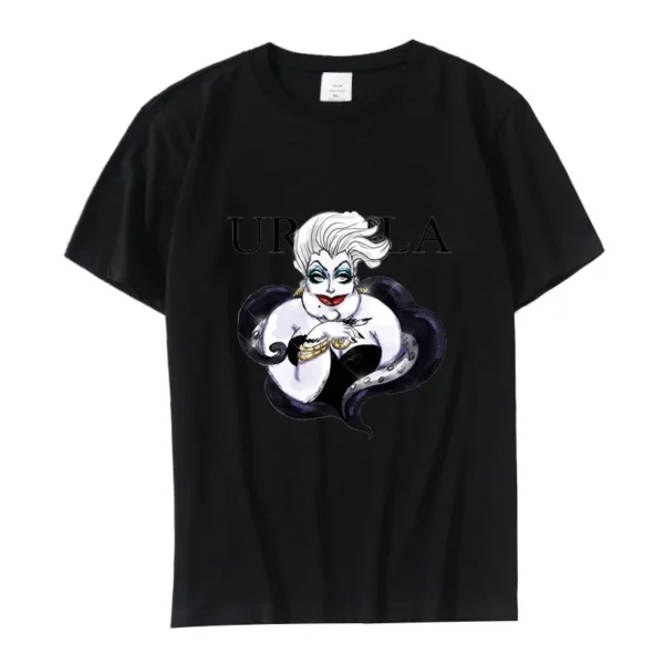 Disney Villains Women's T-Shirts Tops Tees Cotton Short Sleeve Black T-shirt Clothes for Women Y2k Streetwear Summer Woman 2024 - Image 5