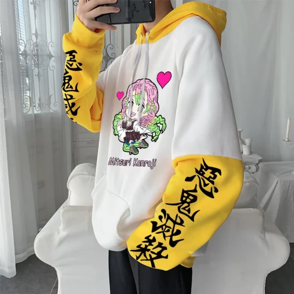 Anime Demon Slayer Hoodies Kimetsu no Yaiba Kawaii Mitsuri Kanroji Cartoon Sweatshirt Harajuku Unisex Winter Plus Size Hoodies - Image 6