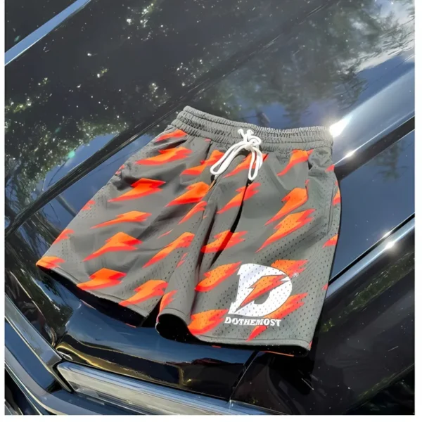 Shorts, New Summer Men's Shorts, Black And Yellow Panel, Basketball Pants, Casual Fitness, Jogging, Streetball, Sweatpants Light - Image 3