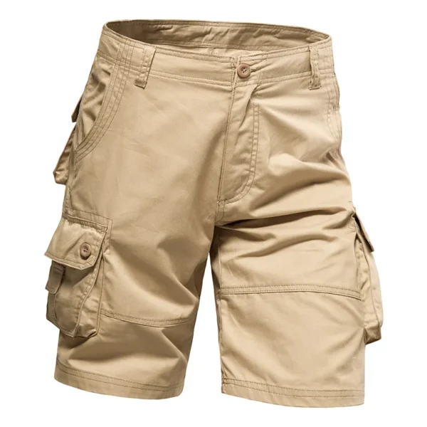 Men's Shorts Loose Large Size Multi-Pocket Overalls Summer Cotton Comfortable Nickel Pants Outdoor Casual Sports Beach Pants - Image 2