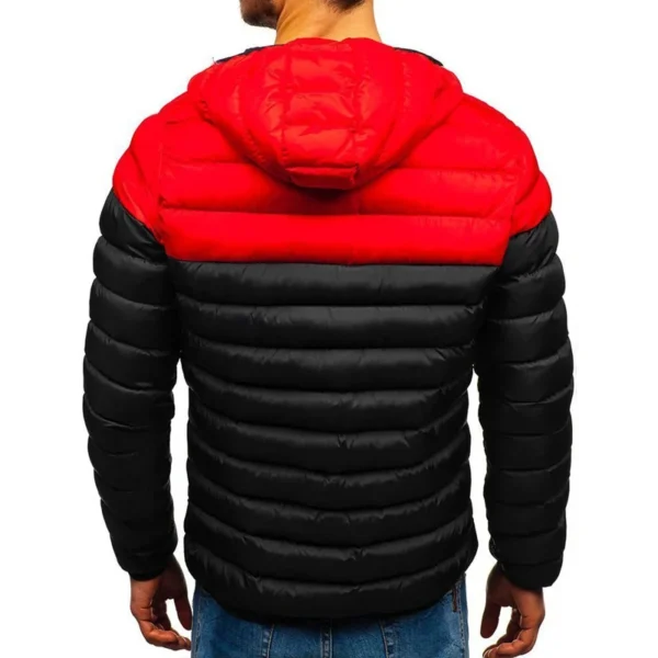 Winter Men Jacket Hoodies Coat Casual Parkas Male Two Color Patchwork Men's Winter Jackets - Image 2