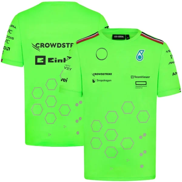 Summer Hot Selling Men's T-shirts 2024 New F1 Racing Short Sleeves, Petronas Team T-shirts Outdoor Sports Large Speed Drying Top - Image 3
