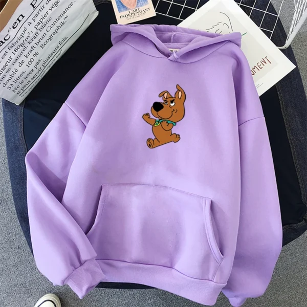 Kawaii Cartoon Dog Print Hooded Plus Size Sweatshirt Women Hoodies Harajuku Long Sleeve Female Pullover Casual Clothes Tops - Image 6