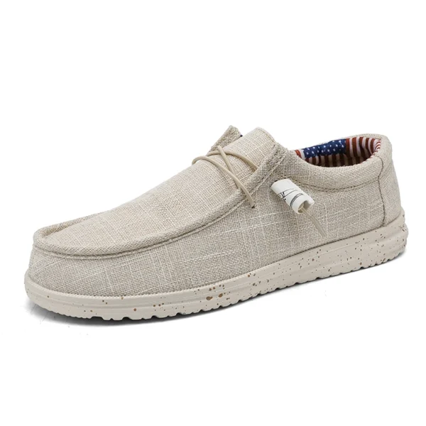 Men 2024 new leisure sports shoes spring summer breathable light outdoor canvas shoes large size men's shoes walking loafers - Image 4