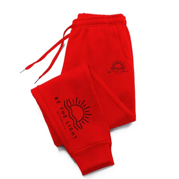 Be The Light Black Printing Women'S Casual Basic Drawstring Pants Versatile Pocket Fashion Sweatpants Trendy Street Pant Female - Image 4