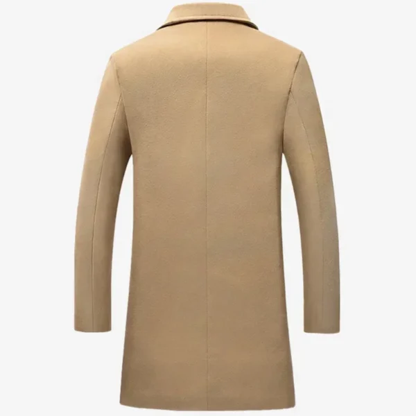 Single Breasted Lapel Long Coat Jacket Fashion Autumn Winter Casual Overcoat Plus Size Trench Men's Woolen Coats Solid Color - Image 5