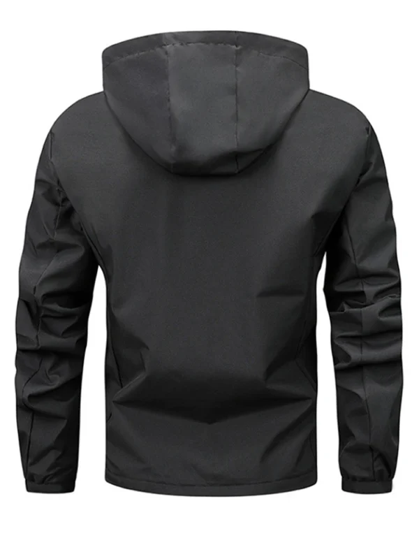 New Autumn hooded Jackets for Men Solid Color Casual Men's Thin Coats Clothing New in Outerwears ​Fashion Outdoor Jacket Men - Image 2
