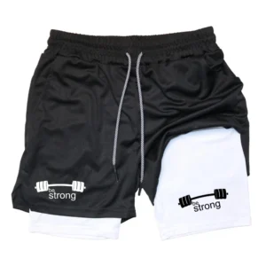 Men Running Shorts 2 In 1 Double-deck Sport Shorts Sportswear Gym Fitness Short Pants Training Jogging Bottom Men's Clothing