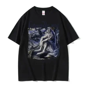 Sitting Wolf Literally Me Funny Meme T Shirt Men Clothing Fashion Retro T Shirts Unisex Casual Cotton Oversized T-shirt Y2k