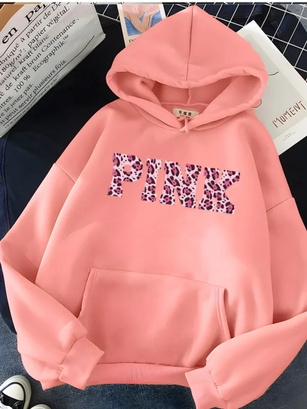 Hirsionsan Gothic Letter Print Hoodie for Women Soft Casual Loose Sportwear Female Sweatshirt Warm Fleece Ladies Clothes 2023 - Image 2