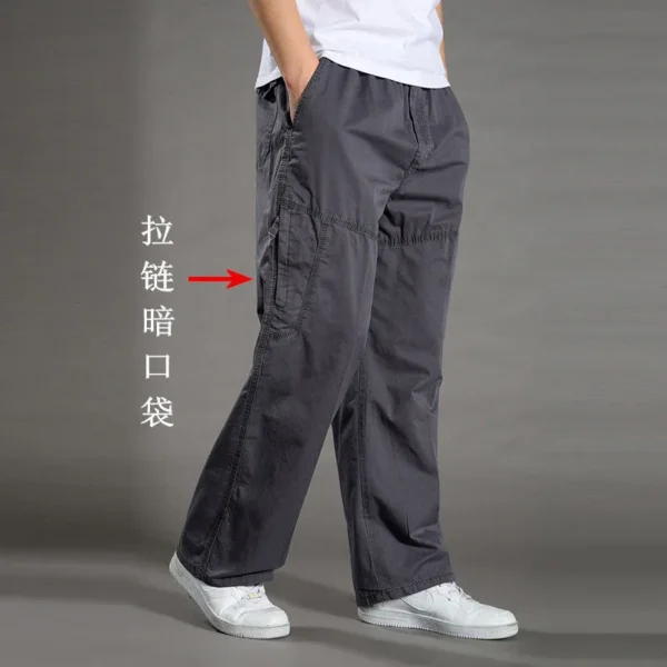 2024 New Men's Cargo Pants Summer and Spring Cotton Workwear Large 6XL Leisure Mountaineering Jogging Pants Outdoor Sports Pants - Image 4