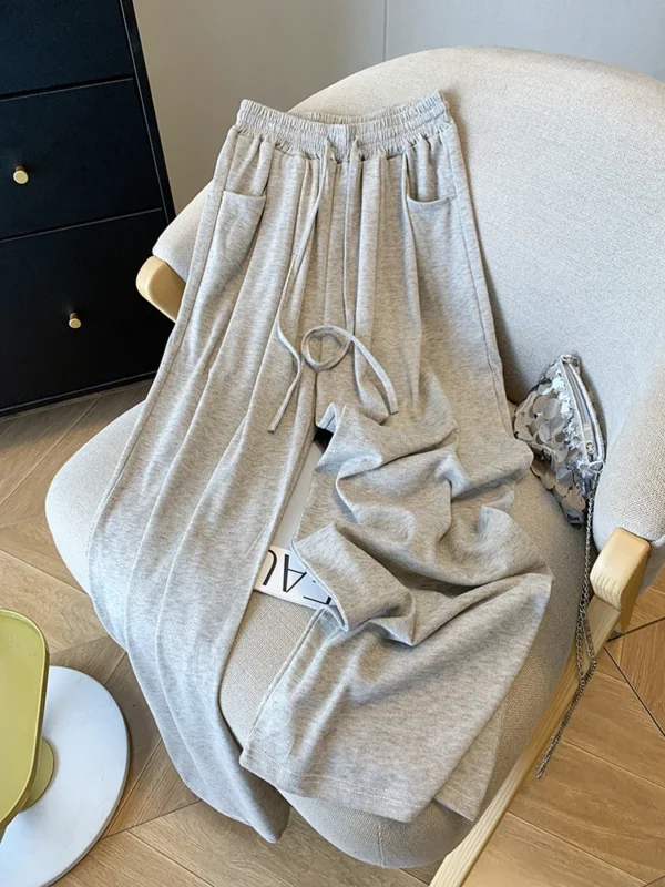 Wide Leg Pants Women Autumn Glutinous Rice Pants Loose Lazy Casual High Waist Trousers Korean Streetwear Straight Pants - Image 4