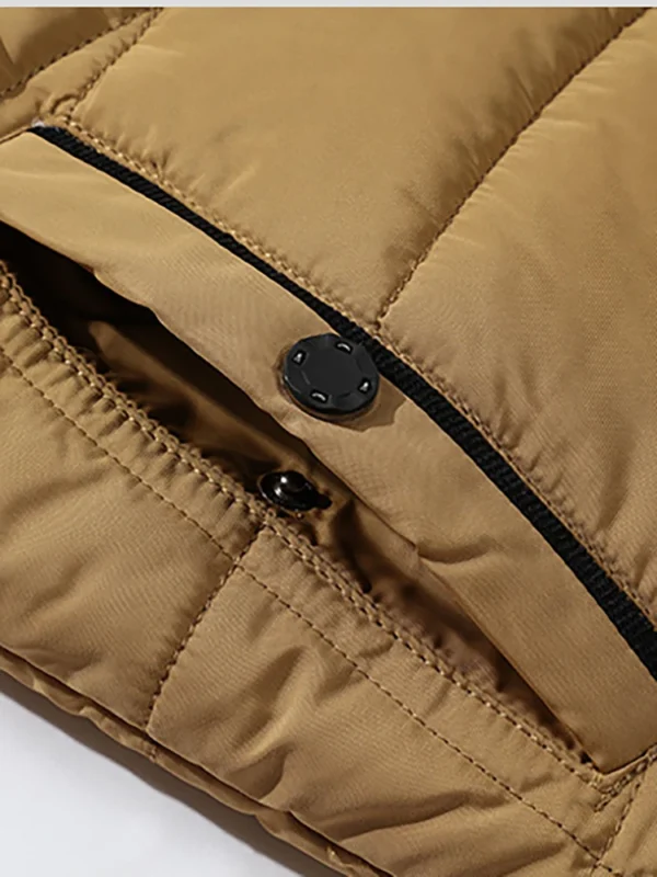 TRAF 2024 Winter New Popular Men's Padded Jacket Thickened Padded Jacket Korean Version Hooded Collar Padded Jacket Men - Image 5